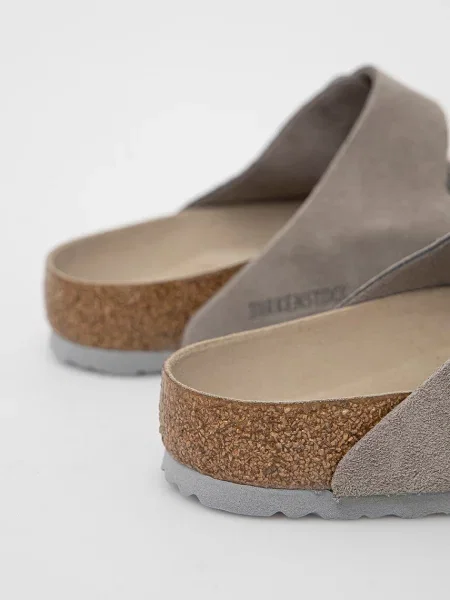 Birkenstock Papuci din piele gri