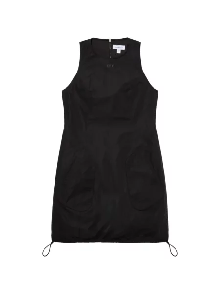 Tafta rochie mini Off-white alb
