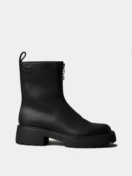 Кожаные ботинки Calvin Klein черные