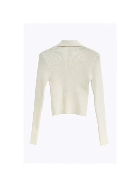 Sweter John Richmond z dekoltem w serek biały