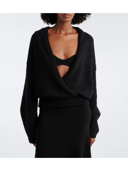 Top Aya Muse tricotate negru