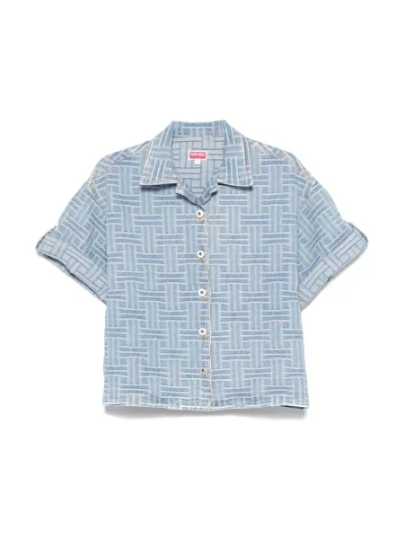 Koszula Kenzo z krótkim rękawem niebieska