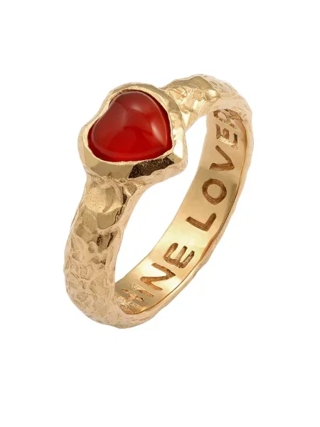 Haze&Glory Prstan Heart Over Heels zlata rdeča