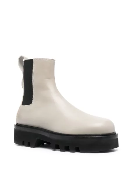 Cizme scurte Furla din piele negru