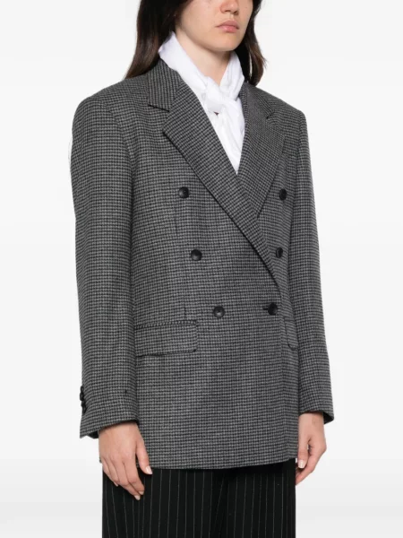 Μπλέιζερ Tagliatore houndstooth διπλόκουμπα γκρι