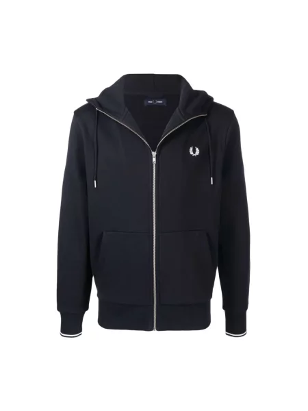 Bluza z kapturem Fred Perry z kapturem niebieska