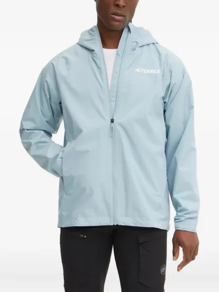Trening Adidas alergare cu glugă cu broderie gri