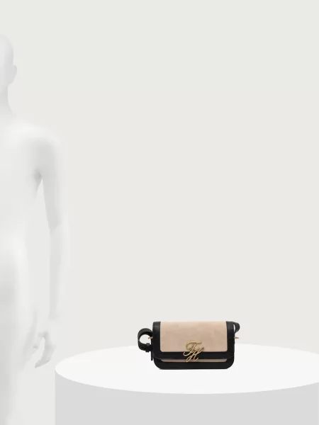 Tommy Hilfiger чанта crossbody дамска от велур SCRIPT бежово