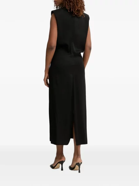 Rochie midi Trussardi cu decolteu în V negru