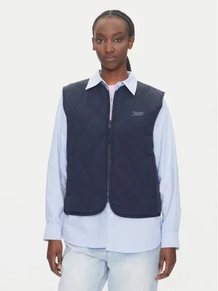 Αμάνικο Μπουφάν Tommy Jeans μπλε