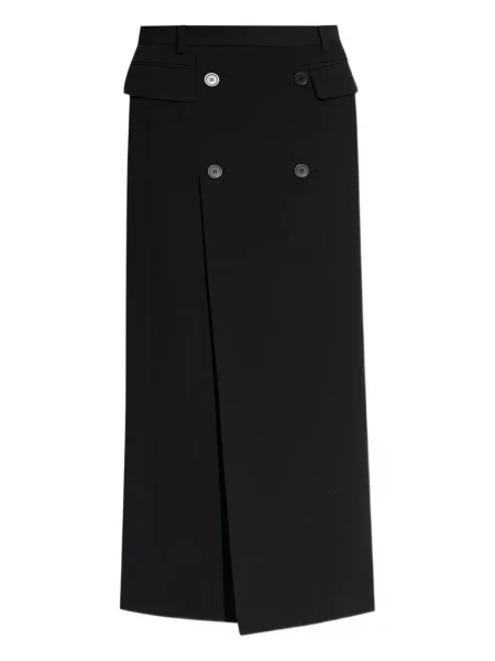 Fustă Balenciaga cu două rânduri de nasturi negru