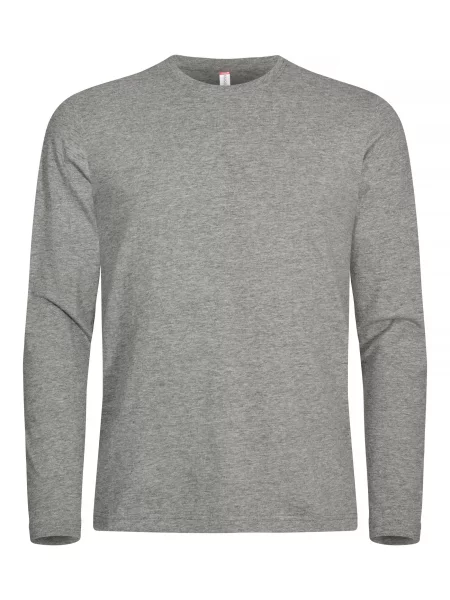 Clique Premium Fashion-T L/S Koszulka z długim rękawem – Grey Melange szara