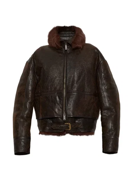 Geanta de piele Dsquared2 maro