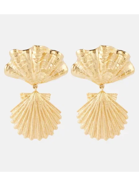 Cercei Chloé cu perle auriu