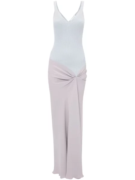 Kötött maxi ruha Victoria Beckham szürke