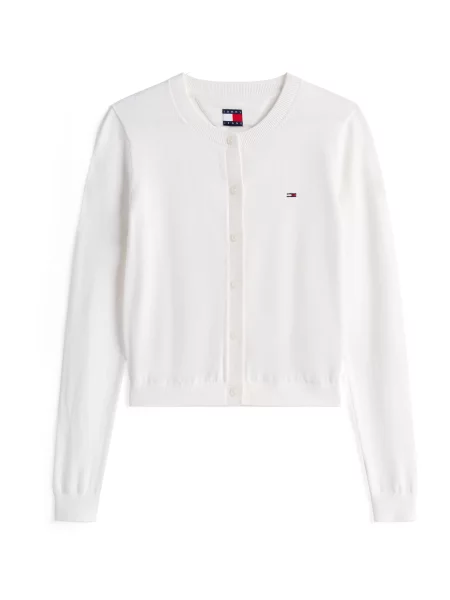 Tommy Jeans Cardigan Essential Écru alb