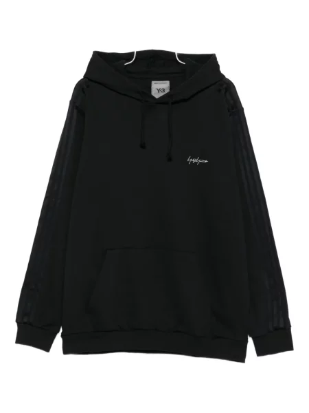 Hanorac cu glugă Y-3 cu dungi negru