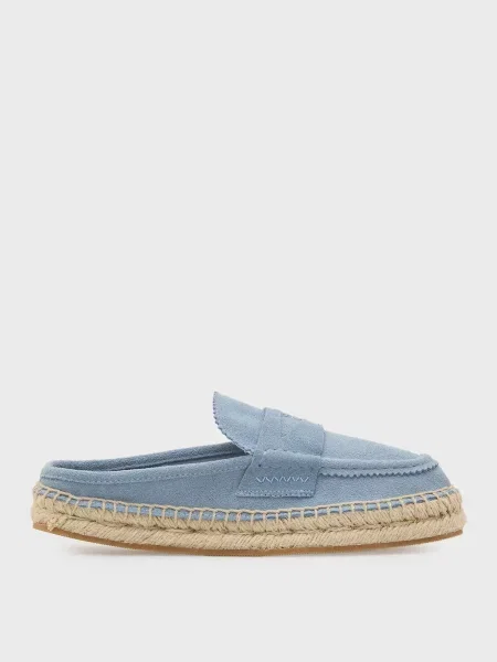 Замшевые сабо Hugo голубые