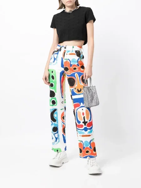Top Chanel Pre-owned s výšivkou černý