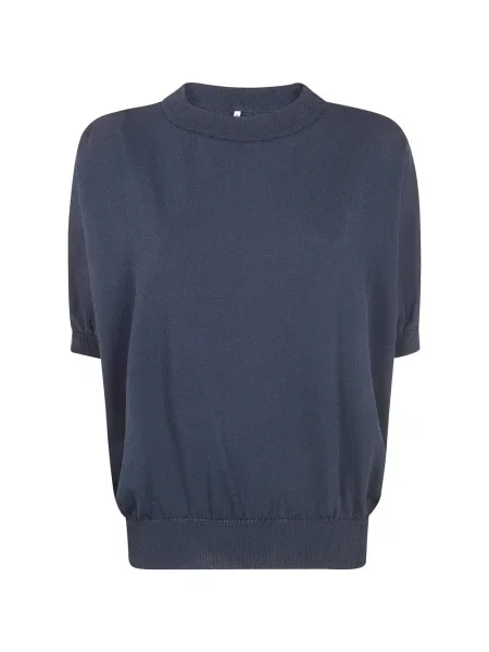 Top Liviana Conti tricotate scurt albastru