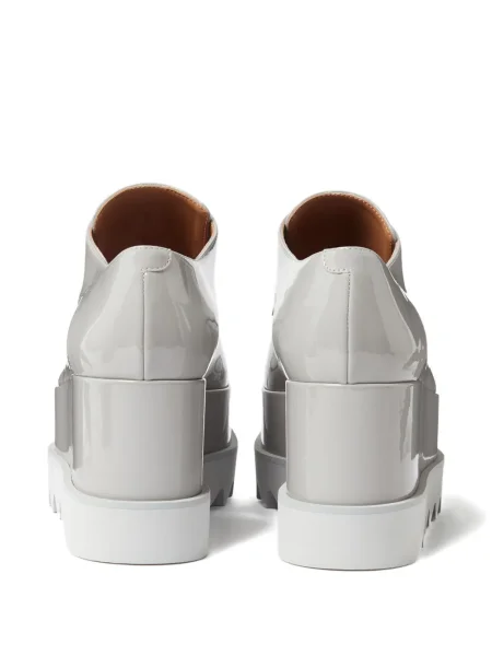 Pantofi derby Stella Mccartney cu șireturi din dantelă gri