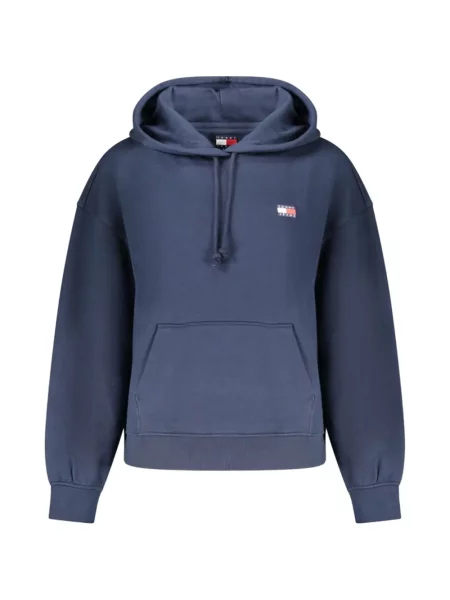 Hanorac cu glugă Tommy Hilfiger cu autograf albastru