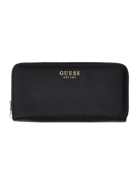 Portfel z materiału skóropodobnego model Amorette' Guess czarny