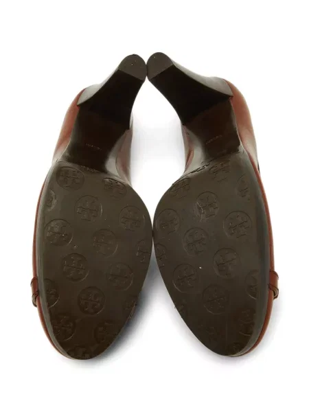 Pantofi cu toc Tory Burch cu autograf maro