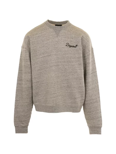 Hanorac Dsquared2 cu broderie gri