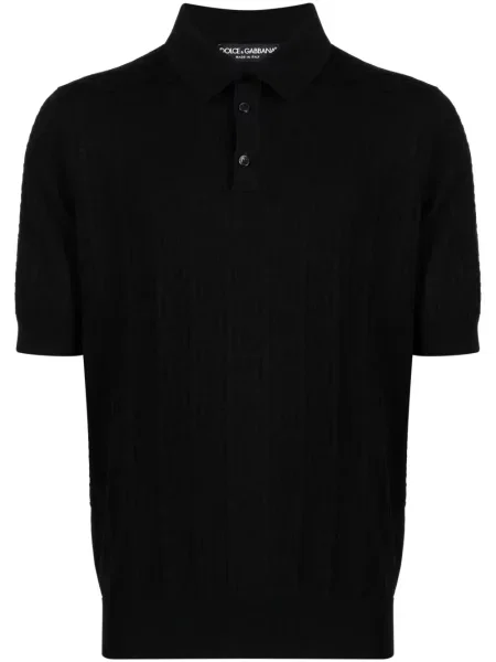 Polo Dolce & Gabbana de mătase negru