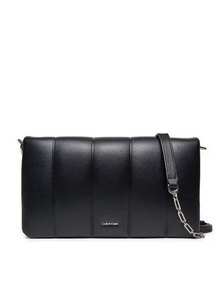 Calvin Klein Torbica Line Quilt Shoulder Bag crna