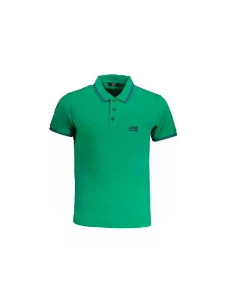 Koszulka polo Cavalli Class z krótkim rękawem zielona