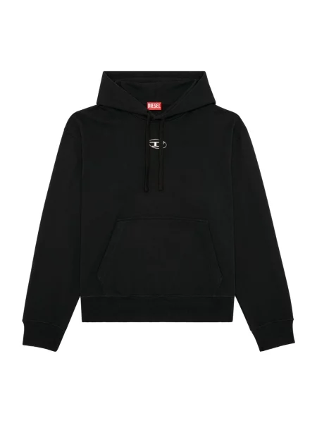 Bluza z kapturem Diesel z kapturem z dżerseju czarna