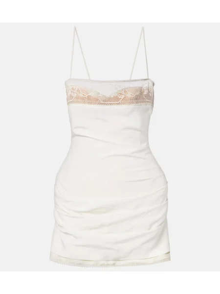 Rochie Magda Butrym de mătase alb