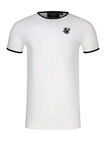SikSilk Tricou Ringer negru alb