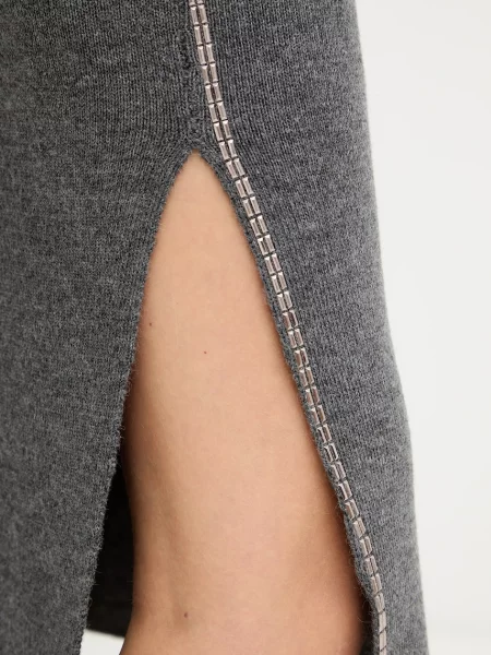 Simona Corsellini spódnica z dodatkiem wełny midi ołówkowa szary