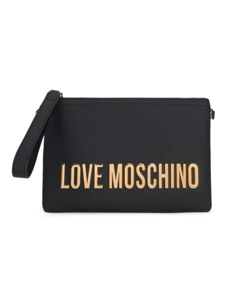 Kopertówka Love Moschino z logo czarna
