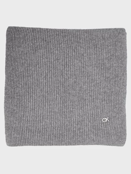 Трикотажний шарф Calvin Klein сірий