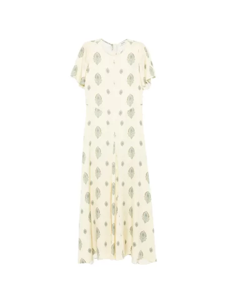 Rochie Sandro cu imagine cu model paisley galben