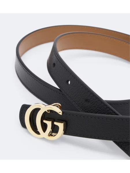 Cu centură reversibil curea Gucci din piele negru