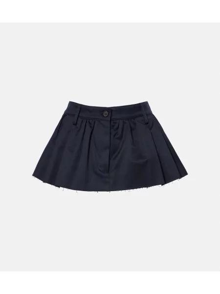 Platno plisirano krilo Miu Miu modra