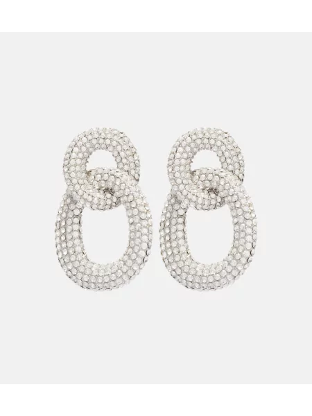 Cercei Self-portrait de cristal argintiu