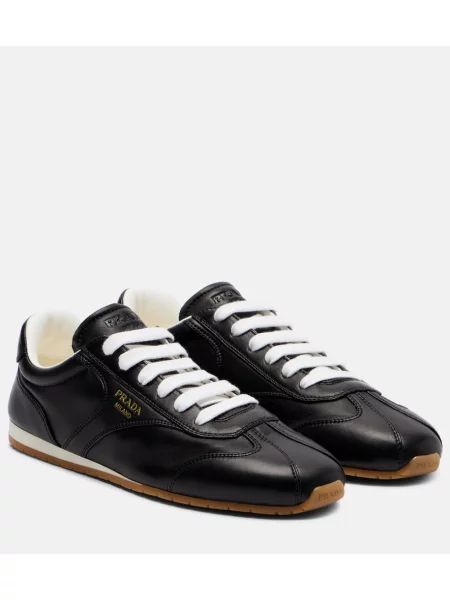 Sneakerși Prada din piele negru