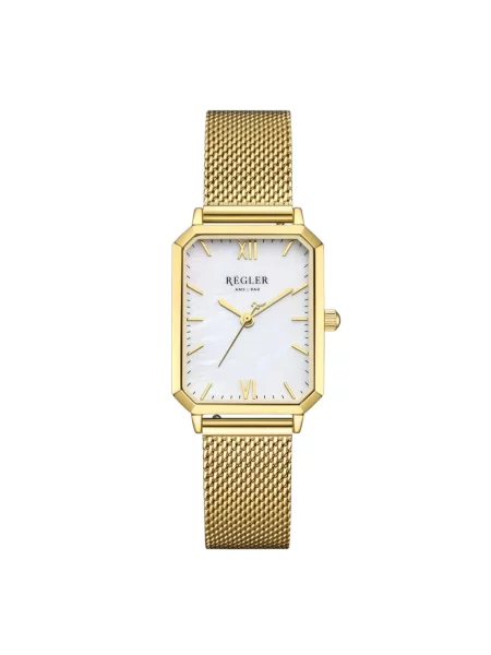 Régler Ceas analogic Régler Élégance Mesh Gold Pearl auriu