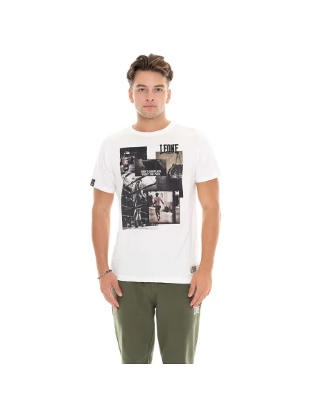 Scurt tricou Leone 1947 cu mâneci scurte alb