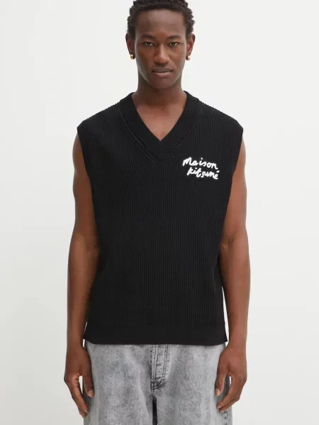 Vesta Maison Kitsuné Maison Kitsune Handwriting černá