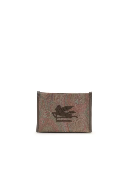 Mała mały torebka skórzana Etro skórzana brązowa