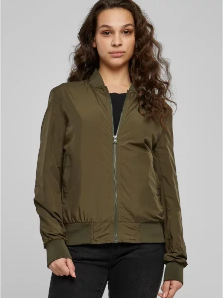 Μπουφάν Urban Classics Ladies Light Bomber Jacket Green XS πράσινο