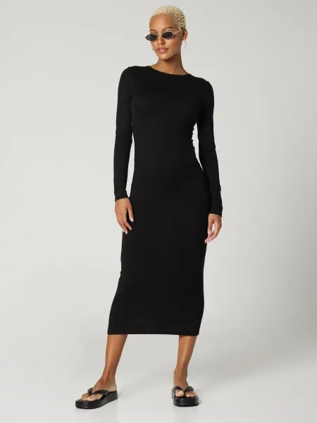 A LOT LESS Rochie tricotat Caroline' negru