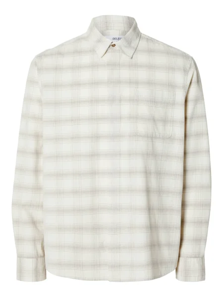 SELECTED HOMME Košulja siva bijela